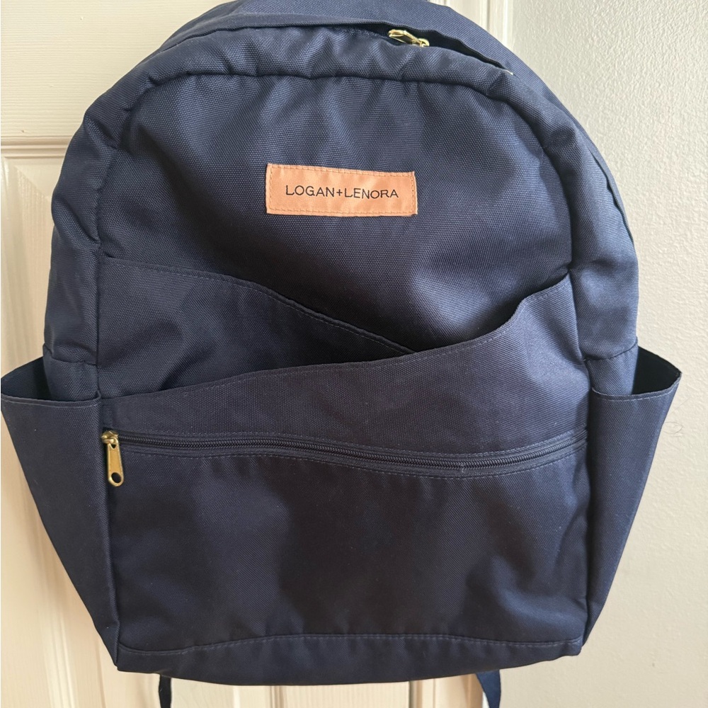 Logan + Lenora Navy Backpack